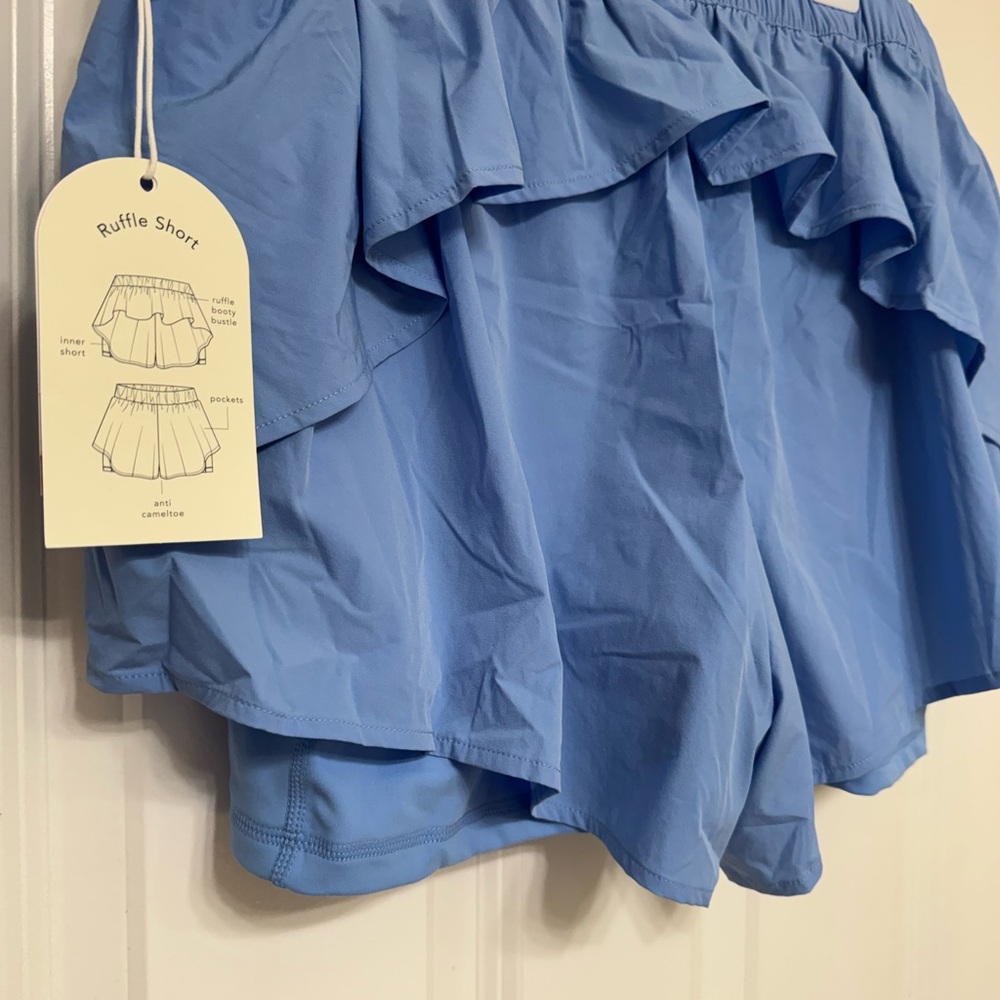 Blogilates Ruffle Short -Cool blue - Picture 4 of 6